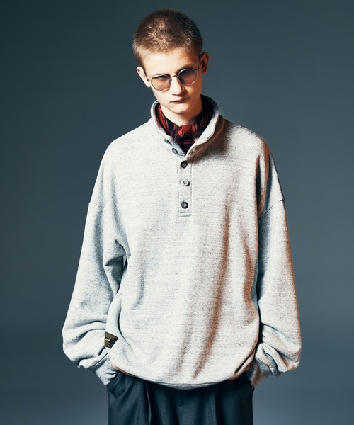 Henley High Neck Sweat / ヘンリーハイネックスウェット（スウェット