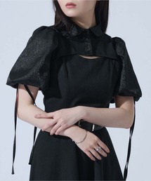 Ellno de Mavie（エルノデメヴィ）の「ジャガードシアーパフボレロ（カーディガン/ボレロ）」