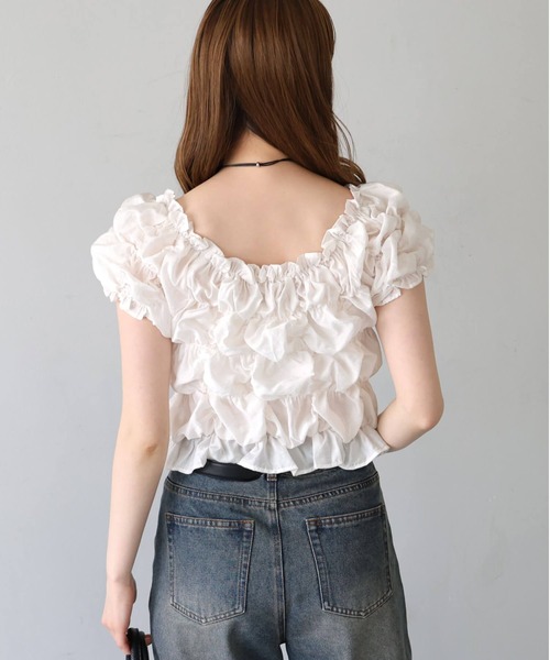 tiptop(ティップトップ)の「ランダムシャーリング2wayブラウス(シャツ/ブラウス・レディース・ホワイト系その他/ブラック/サックスブルー/オフホワイト/ブラック系その他・FREE)」の16枚目の写真