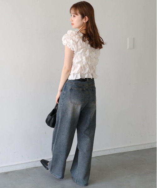 tiptop(ティップトップ)の「ランダムシャーリング2wayブラウス(シャツ/ブラウス・レディース・ホワイト系その他/ブラック/サックスブルー/オフホワイト/ブラック系その他・FREE)」の18枚目の写真