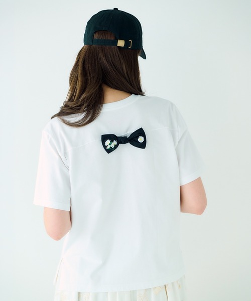 Chesty(チェスティー)の「【ZOZO先行】刺繍Tシャツ(logo)(Tシャツ/カットソー・レディース・ホワイト×ピンク/ネイビー×ホワイト/ホワイト×ブルー・FREE)」の7枚目の写真