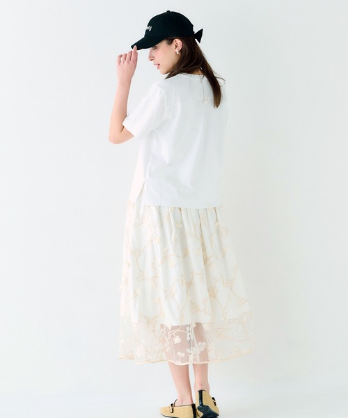 Chesty(チェスティー)の「【ZOZO先行】刺繍Tシャツ(logo)(Tシャツ/カットソー・レディース・ホワイト×ピンク/ネイビー×ホワイト/ホワイト×ブルー・FREE)」の12枚目の写真