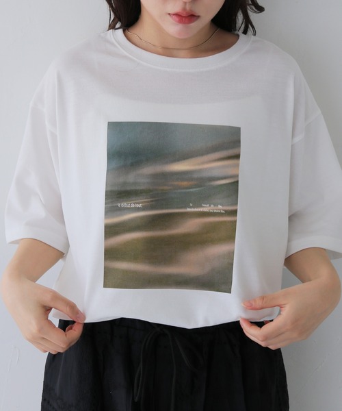 cheriella（シェリエラ）の「【cheriella】アソートニュアンスプリントTシャツ  ASSORT NUANCE PRINT T-SHIRT（Tシャツ/カットソー・レディース・ホワイト/ホワイト系その他・FREE）」の5枚目の写真