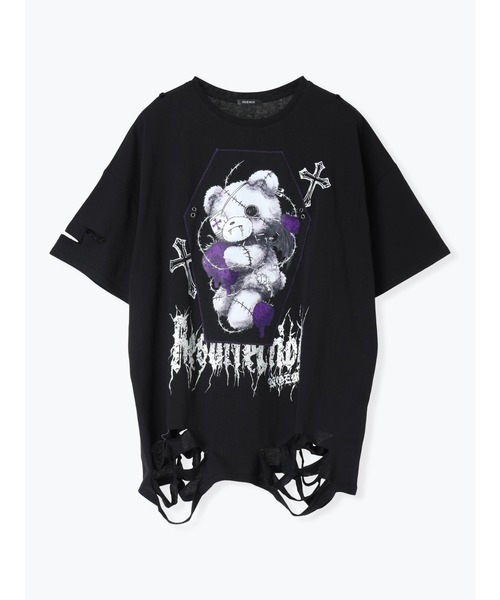 NOEMIE（ノエミー）の「病みくまチェーンユニセックスＴシャツ（Tシャツ/カットソー・レディース・ブルー/パープル/レッド/オフホワイト・M）」の15枚目の写真