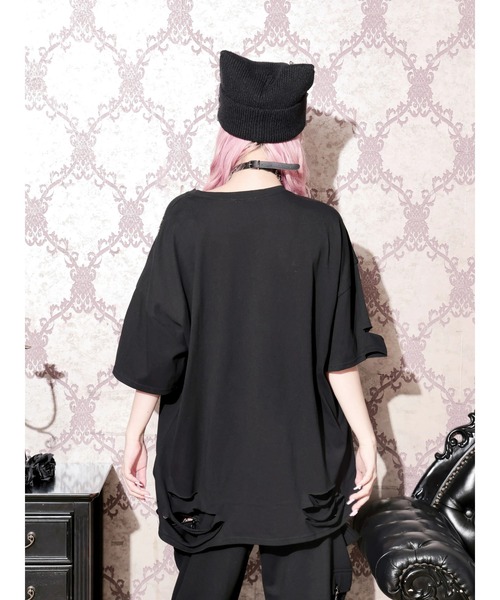 NOEMIE（ノエミー）の「病みくまチェーンユニセックスＴシャツ（Tシャツ/カットソー・レディース・ブルー/パープル/レッド/オフホワイト・M）」の10枚目の写真