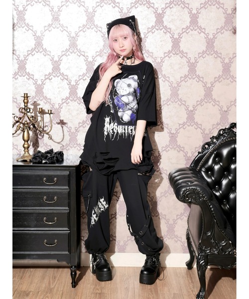 NOEMIE（ノエミー）の「病みくまチェーンユニセックスＴシャツ（Tシャツ/カットソー・レディース・ブルー/パープル/レッド/オフホワイト・M）」の11枚目の写真