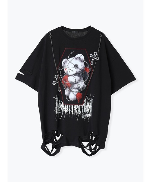 NOEMIE（ノエミー）の「病みくまチェーンユニセックスＴシャツ（Tシャツ/カットソー・レディース・ブルー/パープル/レッド/オフホワイト・M）」の18枚目の写真