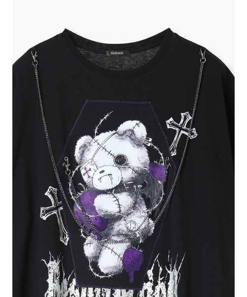 NOEMIE（ノエミー）の「病みくまチェーンユニセックスＴシャツ（Tシャツ/カットソー・レディース・ブルー/パープル/レッド/オフホワイト・M）」の20枚目の写真