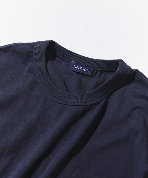 NAUTICA(ノーティカ)の「NAUTICA/ノーティカ リラックスフィット フラッグロゴ ヘムコード ポケットTシャツ(Tシャツ/カットソー・メンズ・ライトグレー/ブラック/ホワイト/ネイビー・X-LARGE/LARGE/SMALL/MEDIUM)」の5枚目の写真