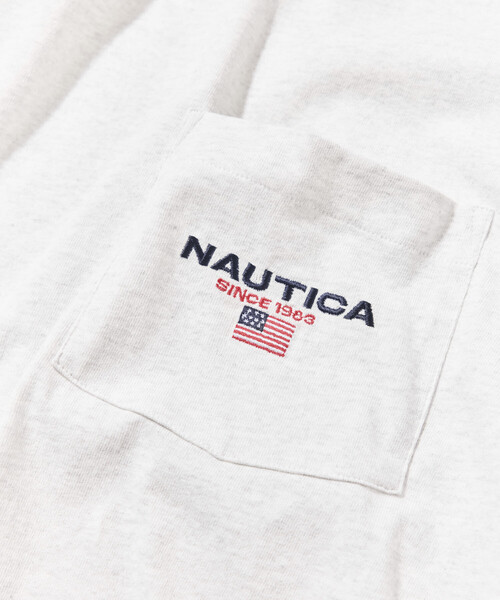 NAUTICA(ノーティカ)の「NAUTICA/ノーティカ リラックスフィット フラッグロゴ ヘムコード ポケットTシャツ(Tシャツ/カットソー・メンズ・ライトグレー/ブラック/ホワイト/ネイビー・X-LARGE/LARGE/SMALL/MEDIUM)」の14枚目の写真