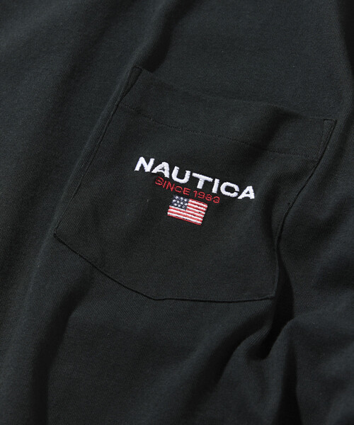 NAUTICA(ノーティカ)の「NAUTICA/ノーティカ リラックスフィット フラッグロゴ ヘムコード ポケットTシャツ(Tシャツ/カットソー・メンズ・ライトグレー/ブラック/ホワイト/ネイビー・X-LARGE/LARGE/SMALL/MEDIUM)」の15枚目の写真