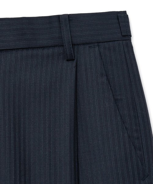 NOIRER（ノイア）の「ウールストライプワンタックワイドスラックス（ネイビー）（スラックス・メンズ・その他・48/50/52）」の5枚目の写真