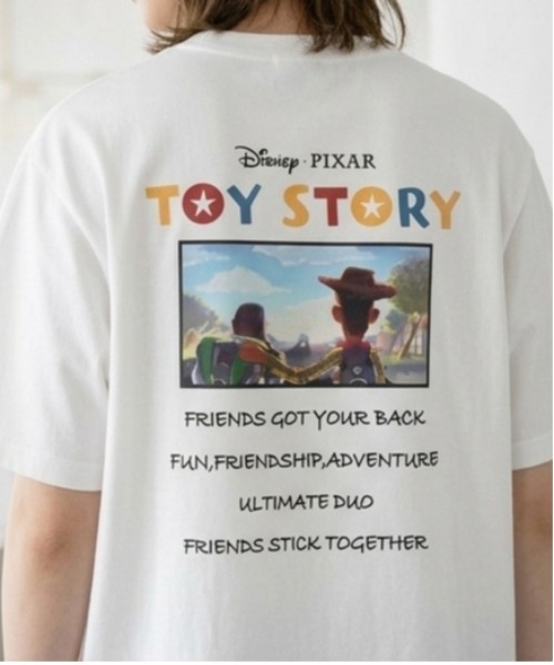 Disney(ディズニー)の「【DISNEY/ディズニー】TOY STORY フロント&バックプリント&キャラクタープリント 半袖Tシャツ (DRY) ユニセックス(Tシャツ/カットソー・メンズ・ダークグリーン/グレイッシュベージュ/スミクロ/オフホワイト・LARGE/MEDIUM)」の7枚目の写真