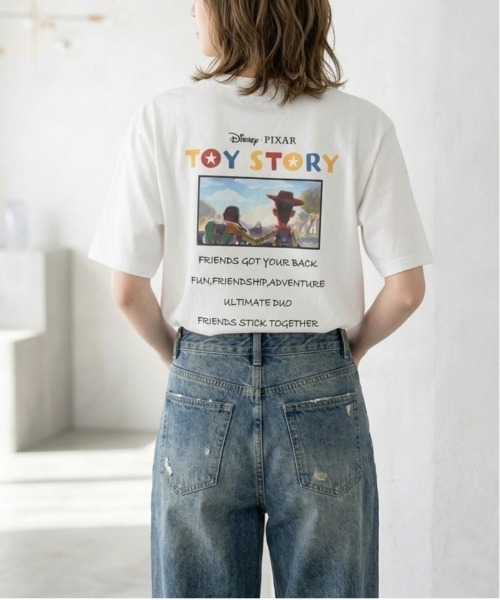 Disney(ディズニー)の「【DISNEY/ディズニー】TOY STORY フロント&バックプリント&キャラクタープリント 半袖Tシャツ (DRY) ユニセックス(Tシャツ/カットソー・メンズ・ダークグリーン/グレイッシュベージュ/スミクロ/オフホワイト・LARGE/MEDIUM)」の8枚目の写真