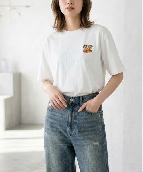 Disney(ディズニー)の「【DISNEY/ディズニー】TOY STORY フロント&バックプリント&キャラクタープリント 半袖Tシャツ (DRY) ユニセックス(Tシャツ/カットソー・メンズ・ダークグリーン/グレイッシュベージュ/スミクロ/オフホワイト・LARGE/MEDIUM)」の13枚目の写真