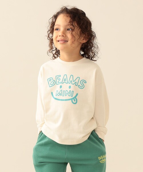 BEAMS mini(ビームスミニ)の「スマイル ビッグ ロングスリーブ Tシャツ 2026FW(90~140cm)通園 通学 カジュアル プチプラ キッズ(Tシャツ/カットソー・キッズ・ピンク/イエロー/ネイビー/ホワイト系その他5・100/90/140/130/120/110)」の5枚目の写真