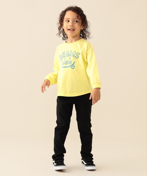 BEAMS mini(ビームスミニ)の「スマイル ビッグ ロングスリーブ Tシャツ 2026FW(90~140cm)通園 通学 カジュアル プチプラ キッズ(Tシャツ/カットソー・キッズ・ピンク/イエロー/ネイビー/ホワイト系その他5・100/90/140/130/120/110)」の8枚目の写真