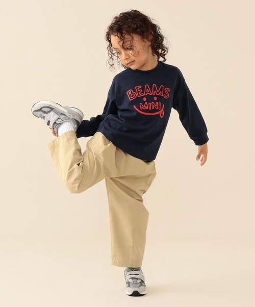 BEAMS mini(ビームスミニ)の「スマイル ビッグ ロングスリーブ Tシャツ 2026FW(90~140cm)通園 通学 カジュアル プチプラ キッズ(Tシャツ/カットソー・キッズ・ピンク/イエロー/ネイビー/ホワイト系その他5・100/90/140/130/120/110)」の10枚目の写真