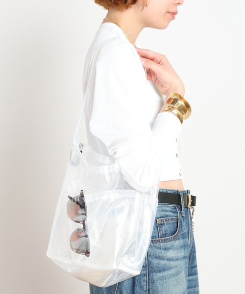 AP STUDIO（エーピーストゥディオ）の「【DAWN/ダン】CLEAR BAG（トートバッグ・レディース・ホワイト・FREE）」の3枚目の写真