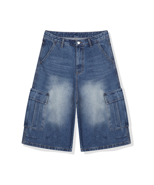 BASIC LABEL（ベーシックラベル）の「Lily Cargo Capri Bermuda Denim Shorts Pants 5 Color [BLSD_8501]（その他パンツ・レディース・ネイビー/グレー/ブラック/マルチ/ブルー・2XL/X-LARGE/LARGE/MEDIUM/SMALL/X-SMALL）」の4枚目の写真