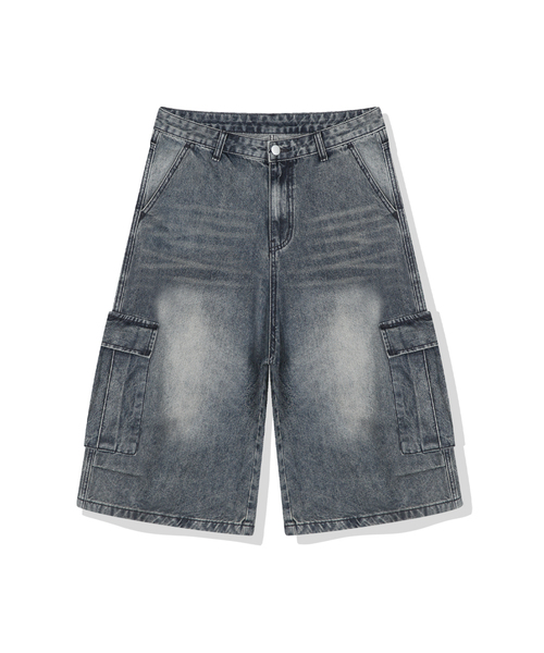BASIC LABEL（ベーシックラベル）の「Lily Cargo Capri Bermuda Denim Shorts Pants 5 Color [BLSD_8501]（その他パンツ・レディース・ネイビー/グレー/ブラック/マルチ/ブルー・2XL/X-LARGE/LARGE/MEDIUM/SMALL/X-SMALL）」の3枚目の写真