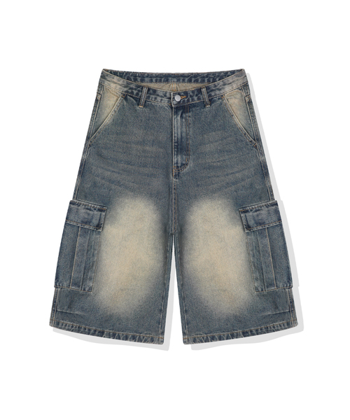 BASIC LABEL（ベーシックラベル）の「Lily Cargo Capri Bermuda Denim Shorts Pants 5 Color [BLSD_8501]（その他パンツ・レディース・ネイビー/グレー/ブラック/マルチ/ブルー・2XL/X-LARGE/LARGE/MEDIUM/SMALL/X-SMALL）」の5枚目の写真