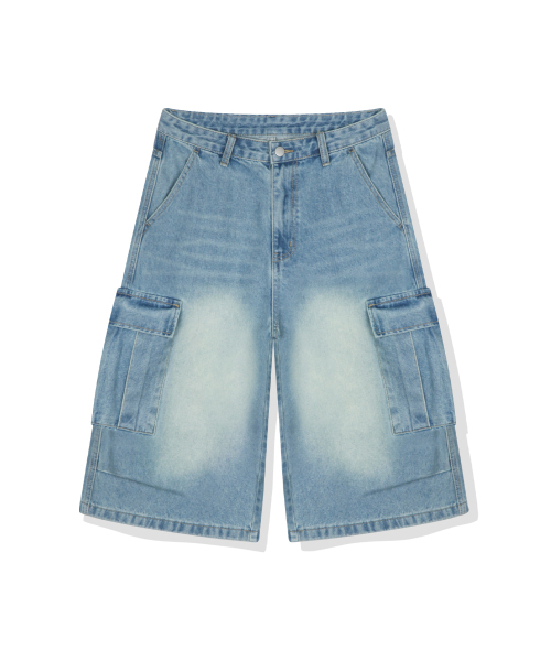 BASIC LABEL（ベーシックラベル）の「Lily Cargo Capri Bermuda Denim Shorts Pants 5 Color [BLSD_8501]（その他パンツ・レディース・ネイビー/グレー/ブラック/マルチ/ブルー・2XL/X-LARGE/LARGE/MEDIUM/SMALL/X-SMALL）」の6枚目の写真