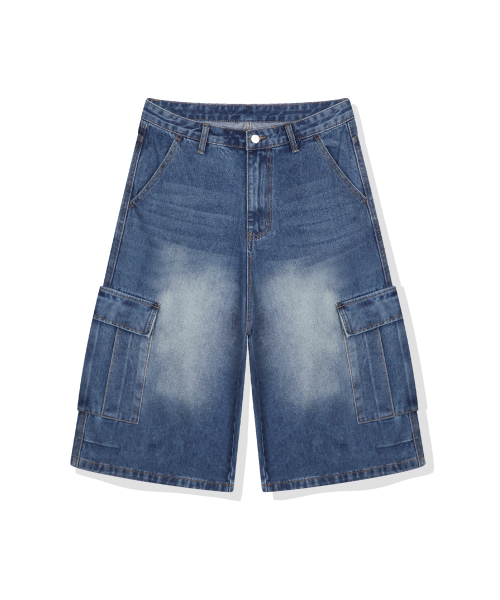 BASIC LABEL（ベーシックラベル）の「Lily Cargo Capri Bermuda Denim Shorts Pants 5 Color [BLSD_8501]（その他パンツ・レディース・ネイビー/グレー/ブラック/マルチ/ブルー・2XL/X-LARGE/LARGE/MEDIUM/SMALL/X-SMALL）」の7枚目の写真