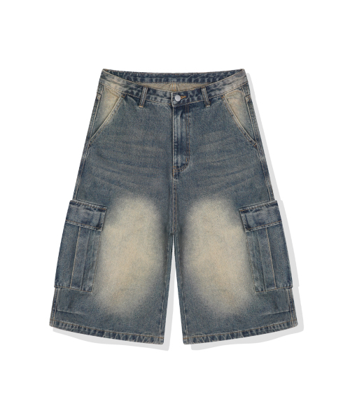 BASIC LABEL（ベーシックラベル）の「Lily Cargo Capri Bermuda Denim Shorts Pants 5 Color [BLSD_8501]（その他パンツ・レディース・ネイビー/グレー/ブラック/マルチ/ブルー・2XL/X-LARGE/LARGE/MEDIUM/SMALL/X-SMALL）」の8枚目の写真