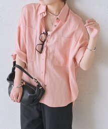 RIVE DROITE | 予約【手洗い可/セットアップ対応可能】ガーメントダイ麻混ドルマンシャツ（夏服）(シャツ/ブラウス)