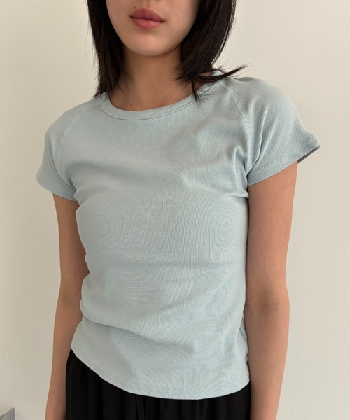 FUULLY STUDIO(フーリィーステューディオ)の「ベーシックラグランTEE(Tシャツ/カットソー・レディース・チャコールグレー/イエロー/ブルー・FREE)」の3枚目の写真