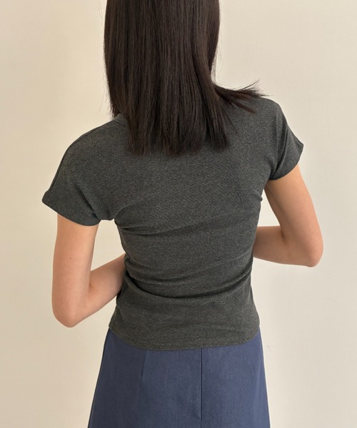 FUULLY STUDIO(フーリィーステューディオ)の「ベーシックラグランTEE(Tシャツ/カットソー・レディース・チャコールグレー/イエロー/ブルー・FREE)」の8枚目の写真