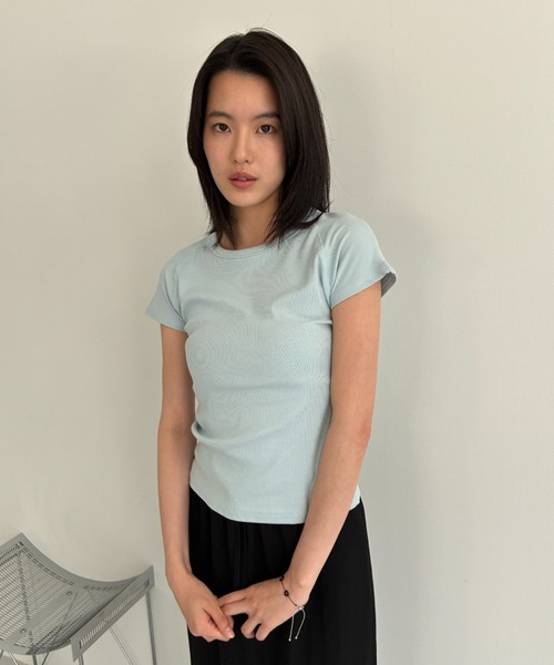 FUULLY STUDIO(フーリィーステューディオ)の「ベーシックラグランTEE(Tシャツ/カットソー・レディース・チャコールグレー/イエロー/ブルー・FREE)」の12枚目の写真