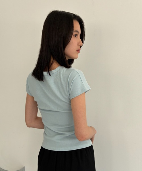 FUULLY STUDIO(フーリィーステューディオ)の「ベーシックラグランTEE(Tシャツ/カットソー・レディース・チャコールグレー/イエロー/ブルー・FREE)」の15枚目の写真