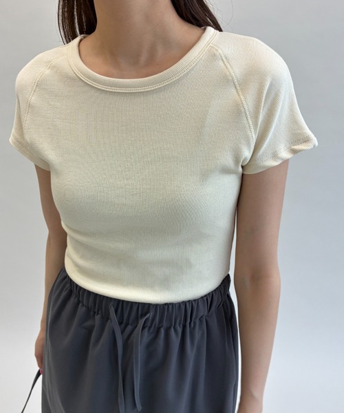 FUULLY STUDIO(フーリィーステューディオ)の「ベーシックラグランTEE(Tシャツ/カットソー・レディース・チャコールグレー/イエロー/ブルー・FREE)」の18枚目の写真