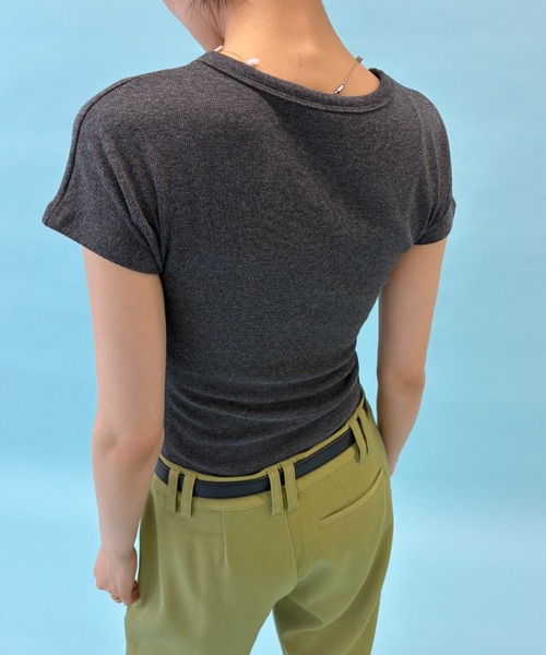 FUULLY STUDIO(フーリィーステューディオ)の「ベーシックラグランTEE(Tシャツ/カットソー・レディース・チャコールグレー/イエロー/ブルー・FREE)」の21枚目の写真