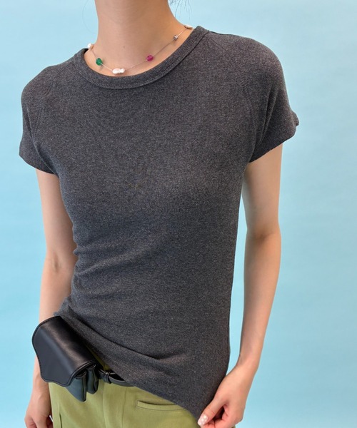 FUULLY STUDIO(フーリィーステューディオ)の「ベーシックラグランTEE(Tシャツ/カットソー・レディース・チャコールグレー/イエロー/ブルー・FREE)」の22枚目の写真