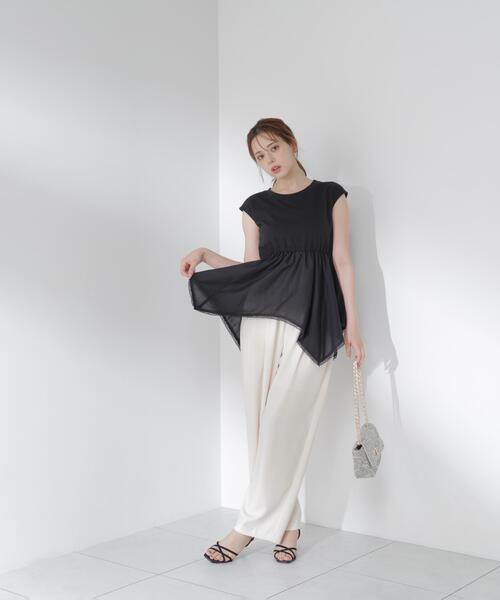 PROPORTION BODY DRESSING(プロポーションボディドレッシング)の「<E>ハンカチーフカットトップス / 1216267703(Tシャツ/カットソー・レディース・ブラック/ホワイト・FREE)」の22枚目の写真