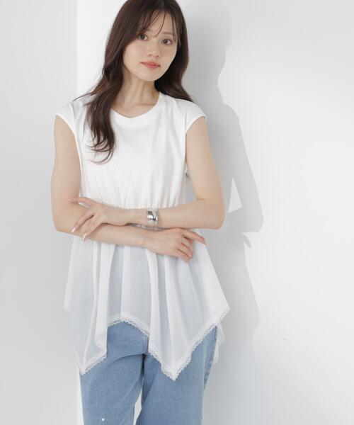 PROPORTION BODY DRESSING(プロポーションボディドレッシング)の「<E>ハンカチーフカットトップス / 1216267703(Tシャツ/カットソー・レディース・ブラック/ホワイト・FREE)」の12枚目の写真