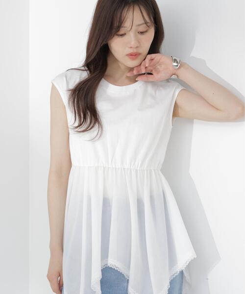 PROPORTION BODY DRESSING(プロポーションボディドレッシング)の「<E>ハンカチーフカットトップス / 1216267703(Tシャツ/カットソー・レディース・ブラック/ホワイト・FREE)」の14枚目の写真