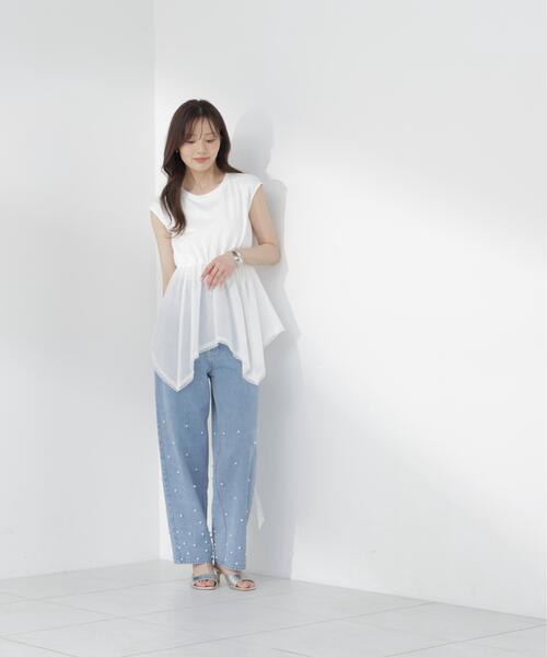 PROPORTION BODY DRESSING(プロポーションボディドレッシング)の「<E>ハンカチーフカットトップス / 1216267703(Tシャツ/カットソー・レディース・ブラック/ホワイト・FREE)」の16枚目の写真