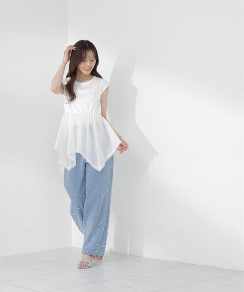 PROPORTION BODY DRESSING(プロポーションボディドレッシング)の「<E>ハンカチーフカットトップス / 1216267703(Tシャツ/カットソー・レディース・ブラック/ホワイト・FREE)」の17枚目の写真