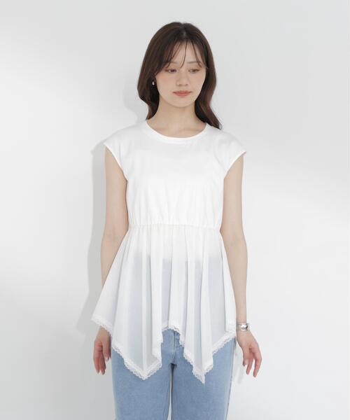 PROPORTION BODY DRESSING(プロポーションボディドレッシング)の「<E>ハンカチーフカットトップス / 1216267703(Tシャツ/カットソー・レディース・ブラック/ホワイト・FREE)」の19枚目の写真