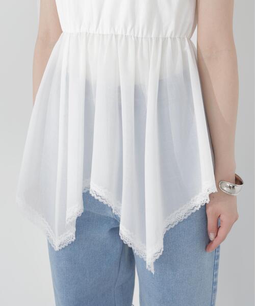 PROPORTION BODY DRESSING(プロポーションボディドレッシング)の「<E>ハンカチーフカットトップス / 1216267703(Tシャツ/カットソー・レディース・ブラック/ホワイト・FREE)」の7枚目の写真