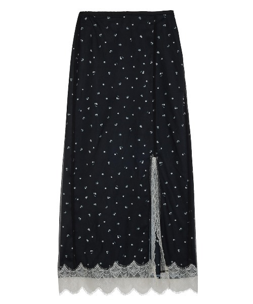 Ameri(アメリ)の「MEDI FRUIT DOT VEIL SKIRT(スカート・レディース・ネイビー/ブラック/アイボリー・MEDIUM/SMALL)」の5枚目の写真