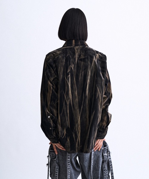 PHILTHEORY(フィルセオリー)の「Faded velour Shirt / フェイデットベロアシャツ(シャツ/ブラウス・メンズ・パープル/ブラック・2/1/3)」の8枚目の写真