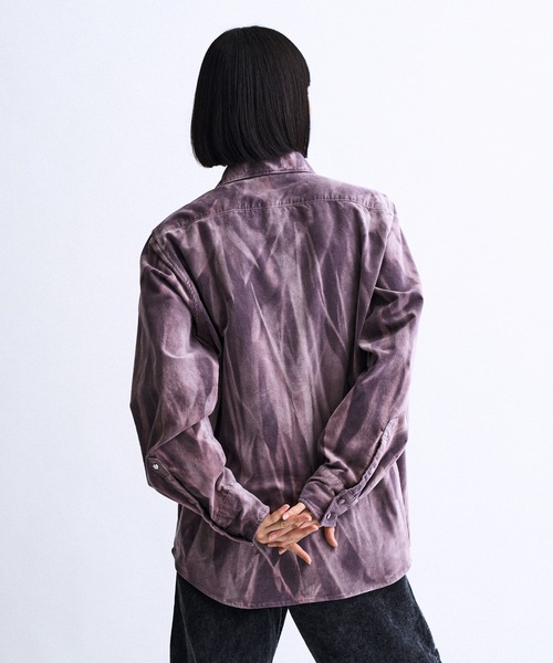 PHILTHEORY(フィルセオリー)の「Faded velour Shirt / フェイデットベロアシャツ(シャツ/ブラウス・メンズ・パープル/ブラック・2/1/3)」の14枚目の写真