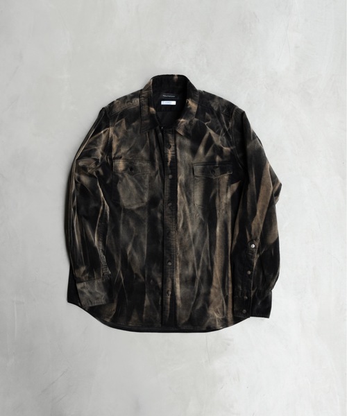 PHILTHEORY(フィルセオリー)の「Faded velour Shirt / フェイデットベロアシャツ(シャツ/ブラウス・メンズ・パープル/ブラック・2/1/3)」の15枚目の写真
