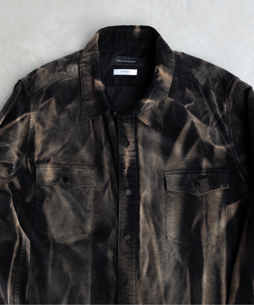 PHILTHEORY(フィルセオリー)の「Faded velour Shirt / フェイデットベロアシャツ(シャツ/ブラウス・メンズ・パープル/ブラック・2/1/3)」の16枚目の写真