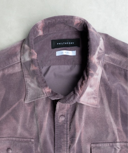 PHILTHEORY(フィルセオリー)の「Faded velour Shirt / フェイデットベロアシャツ(シャツ/ブラウス・メンズ・パープル/ブラック・2/1/3)」の22枚目の写真